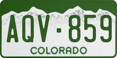 CO license plate AQV859