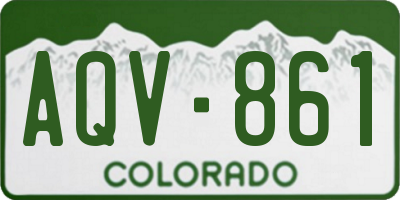 CO license plate AQV861