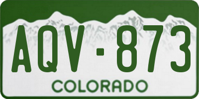 CO license plate AQV873
