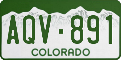 CO license plate AQV891