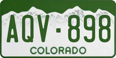 CO license plate AQV898