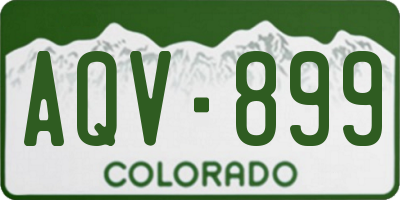 CO license plate AQV899
