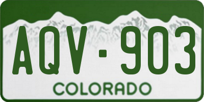 CO license plate AQV903