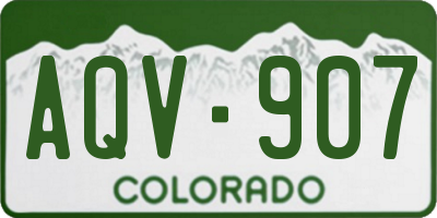 CO license plate AQV907