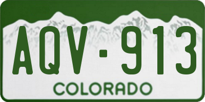 CO license plate AQV913