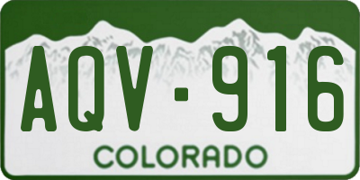 CO license plate AQV916