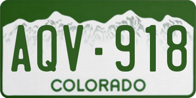 CO license plate AQV918