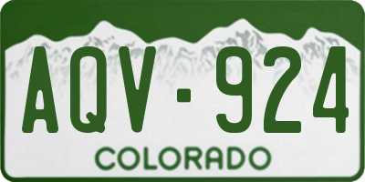 CO license plate AQV924