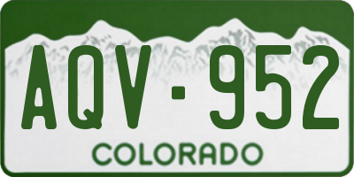 CO license plate AQV952