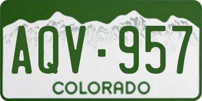 CO license plate AQV957