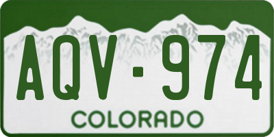 CO license plate AQV974