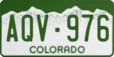 CO license plate AQV976