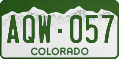 CO license plate AQW057