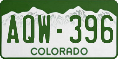 CO license plate AQW396