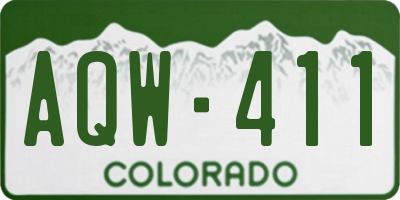 CO license plate AQW411