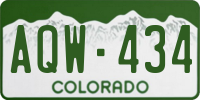 CO license plate AQW434