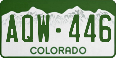 CO license plate AQW446