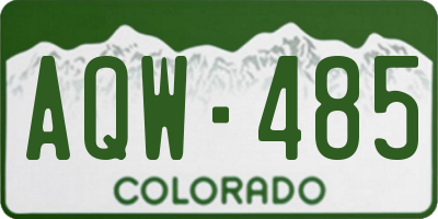 CO license plate AQW485
