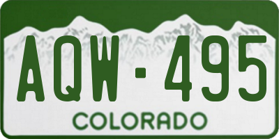 CO license plate AQW495