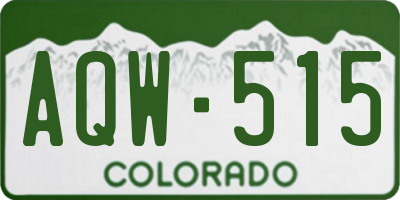 CO license plate AQW515