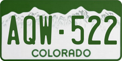 CO license plate AQW522
