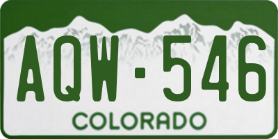 CO license plate AQW546