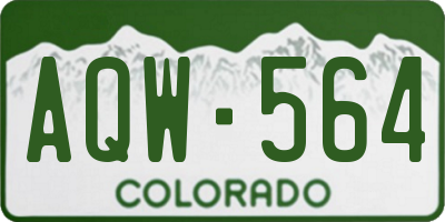 CO license plate AQW564