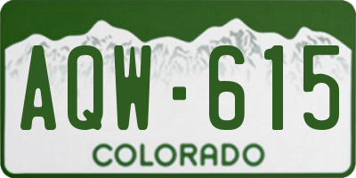 CO license plate AQW615