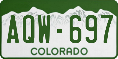 CO license plate AQW697