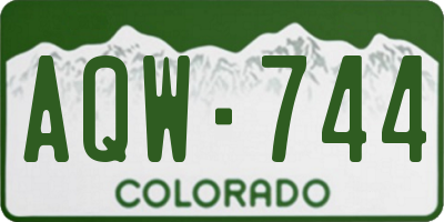 CO license plate AQW744