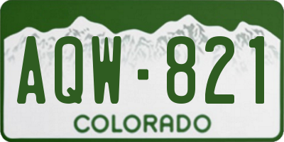 CO license plate AQW821
