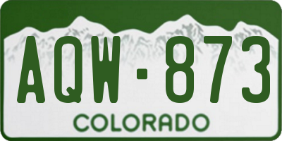 CO license plate AQW873