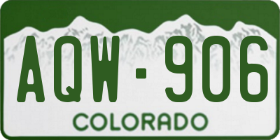 CO license plate AQW906