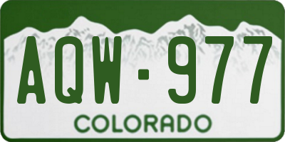 CO license plate AQW977