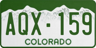 CO license plate AQX159