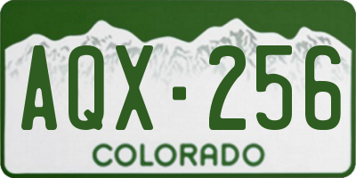 CO license plate AQX256