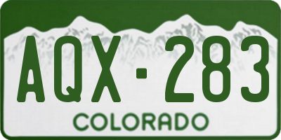 CO license plate AQX283