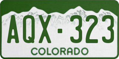 CO license plate AQX323