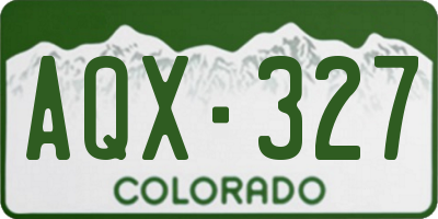 CO license plate AQX327