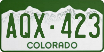 CO license plate AQX423