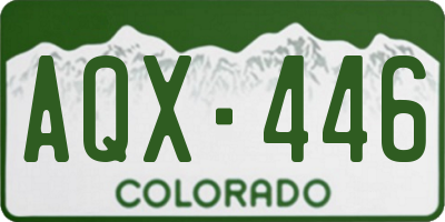 CO license plate AQX446