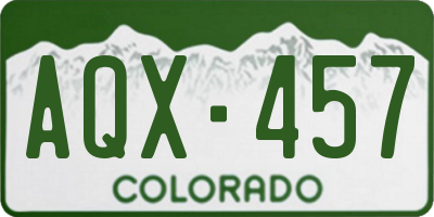 CO license plate AQX457
