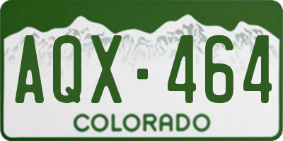 CO license plate AQX464