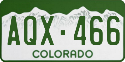 CO license plate AQX466