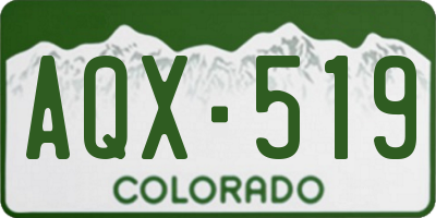 CO license plate AQX519
