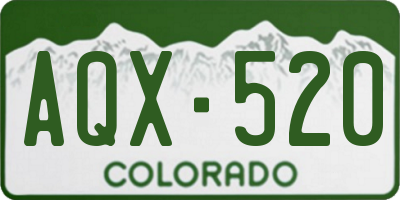 CO license plate AQX520