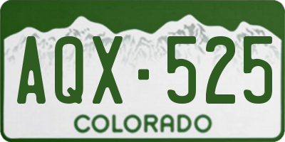 CO license plate AQX525