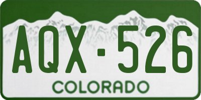 CO license plate AQX526
