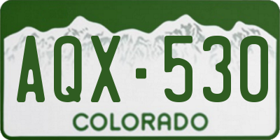 CO license plate AQX530