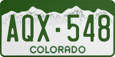 CO license plate AQX548